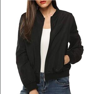 Kensie Black Bomber Jacket Utility Size Small